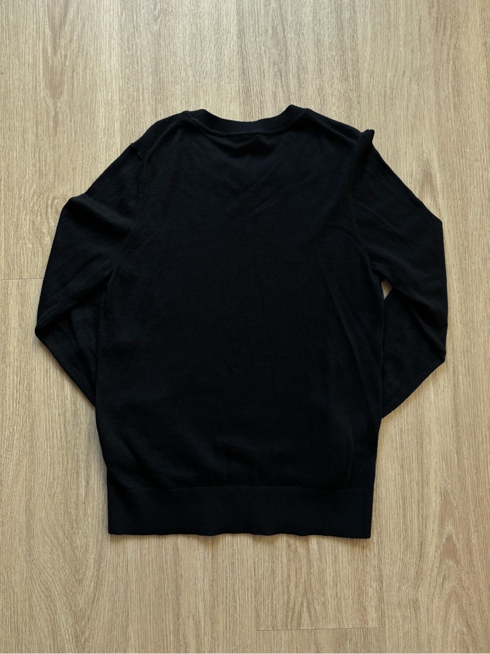 Quince Lightweight Cotton Cashmere Crew Sweater Black Size Small - Picture 3 of 4
